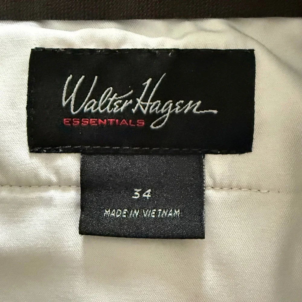 WALTER HAGEN Charcoal Essentials Oxford Mens Golf Shorts,‎ 34